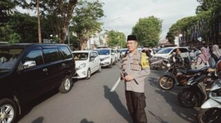 Pengamanan sholat Ied di Banyuwangi