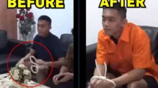 Tersangka pasang borgol sendiri