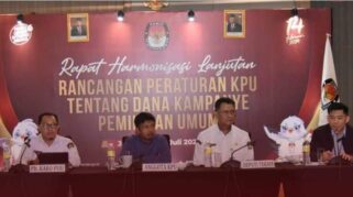 Rapat KPU terkait dana kampanye
