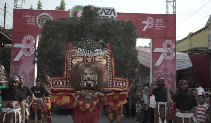 Kemeriahan GAZATRA menampilkan pertunjukan Reog Ponorogo yang spektakuler
