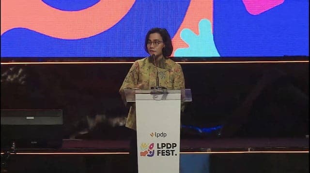 Menteri Keuangan Sri Mulyani dalam LPDP Fest 2023