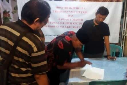 Penandatangan perjanjian di Pemilu 2024 Jember