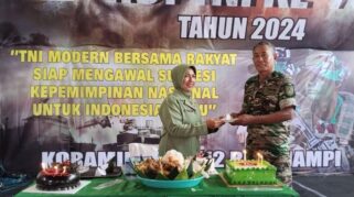 Danramil Rogojampi, Kapten Inf Sutomo, resmi purna tugas di tengah perayaan HUT TNI ke-79.