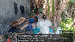 Giman terlantar di TPA Mojopanggung