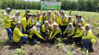 Penanaman pohon bersama di Banyuwangi.