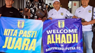 Mamadou Al Hadji diperkenalkan sebagai pemain baru Banyuwangi Putra.