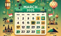 Kalender Libur Maret 2025 - Jadwal Awal Puasa, Hari Nyepi, dan Lebaran 2025