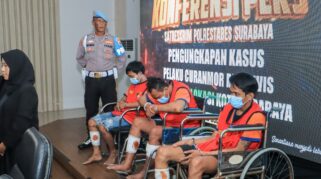 Tiga Residivis Curanmor Dibekuk Jatanras Satreskrim Polrestabes Surabaya
