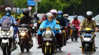 Ilustrasi hujan ringan berdasarkan prakiraan cuaca BMKG