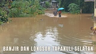 Banjir dan longsor di Tapanuli Selatan menyebabkan kerusakan dan warga mengungsi.