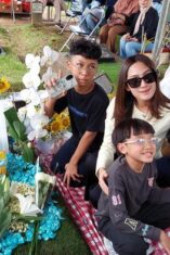 Tamara Tyasmara mengenang ulang tahun Dante di makam