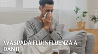 Ilustrasi perbedaan influenza A dan influenza B.