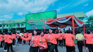 Korps Wanita Angkatan Darat merayakan HUT ke-64 di Kodam V/Brawijaya