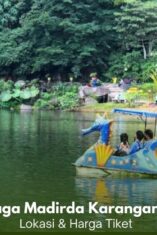 Telaga Madirda Karanganyar dengan latar Gunung Lawu