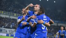 Pemain Persib Bandung merayakan kemenangan di Super League