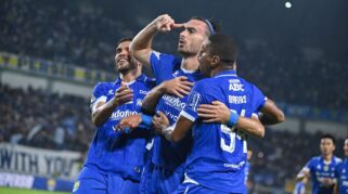 Pemain Persib Bandung merayakan kemenangan di Super League