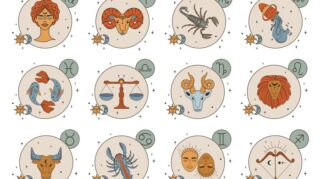 Ilustrasi simbol zodiak Aries Taurus Gemini