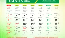 Kalender Jawa Bulan Agustus 2026 (Foto: dok. Aceh Kemenag)