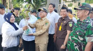 Pemkab Banyuwangi dan Perhutani membagikan ribuan bibit pohon gratis kepada warga