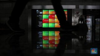 Pergerakan harga saham BBCA di Bursa Efek Indonesia