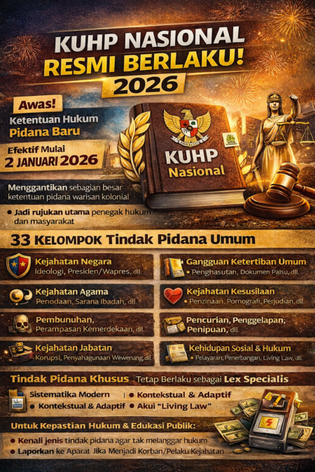 infografis kuhp nasional 2026 lengkap dengan 33 kelompok tindak pidana umum