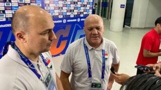 Pelatih futsal Irak Joao Carlos di Indonesia Arena