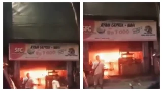 kebakaran warung ayam geprek sfc rogojampi