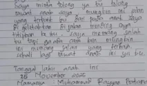 surat dari orang tua bayi