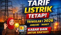 tarif listrik nasional Januari–Maret 2026
