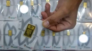 Ilustrasi emas batangan Antam Logam Mulia