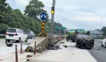 Kecelakaan Honda City di Tol Jagorawi
