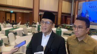 Wamenag Muhammad Syafii usai sidang isbat Ramadhan 2026 di Jakarta