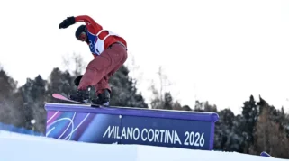 Mark McMorris bertanding di nomor snowboard slopestyle