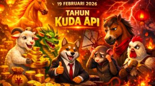 Ilustrasi simbol shio Tahun Kuda Api 2026