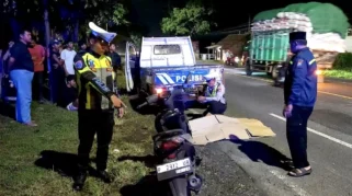 Lokasi kecelakaan di Jalan Raya Pakistaji Banyuwangi