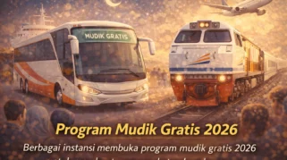 Bus dan kereta program mudik gratis Idul Fitri 2026