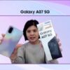 Tampilan Samsung Galaxy A07 5G warna Black dan Light Violet