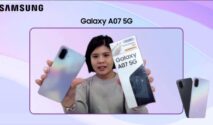 Tampilan Samsung Galaxy A07 5G warna Black dan Light Violet