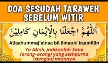 doa kamilin setelah shalat tarawih