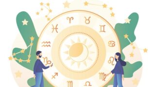 Ilustrasi simbol 12 zodiak astrologi