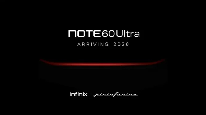 Ilustrasi Infinix Note 60 Ultra dengan desain premium