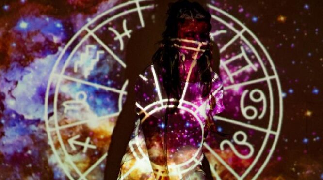 Ilustrasi simbol 12 zodiak astrologi