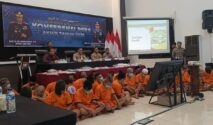 Kapolresta Banyuwangi menyampaikan rilis akhir tahun 2025