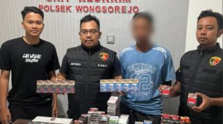 Polisi menyita ribuan batang rokok ilegal tanpa pita cukai di Banyuwangi